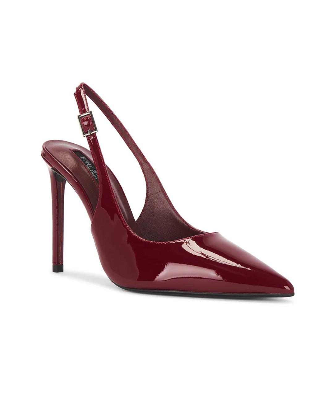 Tony Bianco Burgundy/ wine  Patent Pointed-Toe Slingback Pump